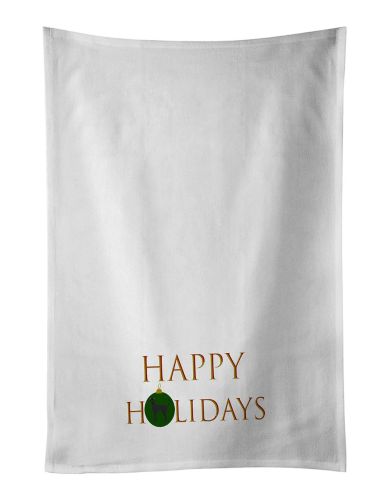 NEW Argentine Pila Dog Happy Holidays Kitchen Towel Set of 2 White Dish Towels Decorative Bathroom Hand towel for Hand, Face, Hair, Yoga, Tea