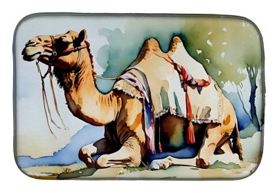 Camel Dish Drying Mat Absorbent Dish Drying Mat Pad for Kitchen Counter Dish Drainer Mat for Countertop, 14 x 21", Multicolor