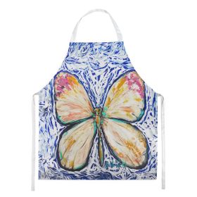NEW Butterfly Violet Tip Apron Cooking Kitchen Server Baking Crafts Gardening for Adult Women Men, Unisex, Large, Multicolor
