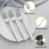 Bestdin 36 Pieces Forks Set, 8.2" Stainless Steel Dinner Forks Silverware, Pattern Design Mirror Polished Flatware Forks Dishwasher Safe