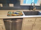 Blue Heron Dish Drying Mat Absorbent Dish Drying Mat Pad for Kitchen Counter Dish Drainer Mat for Countertop, 14 x 21", Multicolor