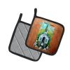Nostalgic Zion AME Pair of Pot Holders Kitchen Heat Resistant Pot Holders Sets Oven Hot Pads for Cooking Baking BBQ, 7 1/2 x 7 1/2