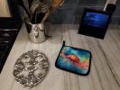 Jellyfish Pair of Pot Holders Kitchen Heat Resistant Pot Holders Sets Oven Hot Pads for Cooking Baking BBQ, 7 1/2 x 7 1/2
