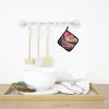Colorful Liatris Pair of Pot Holders Kitchen Heat Resistant Pot Holders Sets Oven Hot Pads for Cooking Baking BBQ, 7 1/2 x 7 1/2