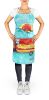 Hot Dog Cart Apron Cooking Kitchen Server Baking Crafts Gardening for Adult Women Men, Unisex, Large, Multicolor