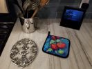 Creole Tomatoes Pair of Pot Holders Kitchen Heat Resistant Pot Holders Sets Oven Hot Pads for Cooking Baking BBQ, 7 1/2 x 7 1/2