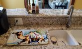 Camel Dish Drying Mat Absorbent Dish Drying Mat Pad for Kitchen Counter Dish Drainer Mat for Countertop, 14 x 21", Multicolor