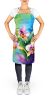 Orchids in Watercolor Apron Cooking Kitchen Server Baking Crafts Gardening for Adult Women Men, Unisex, Large, Multicolor